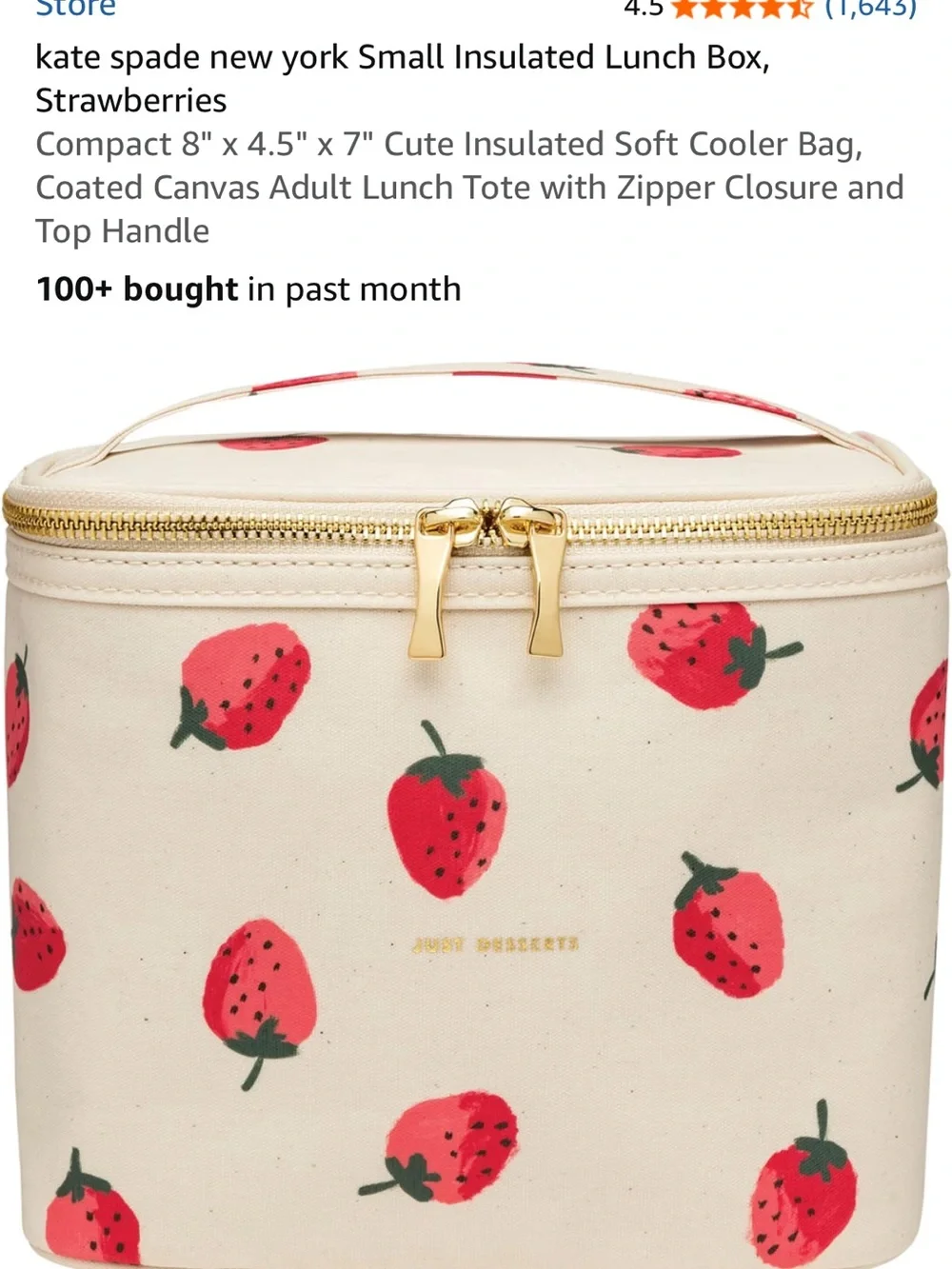 Kate Spade Lunch Bag - Strawberries